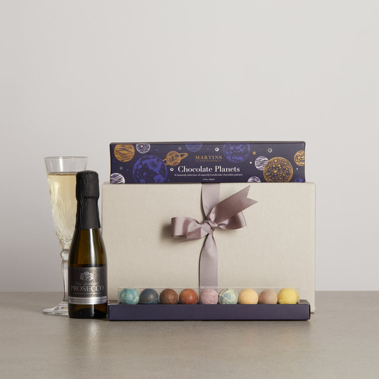 Mini Prosecco & Chocolate Planet Box